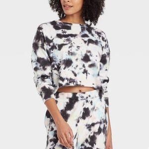 Tye dye cropped sweatshirt